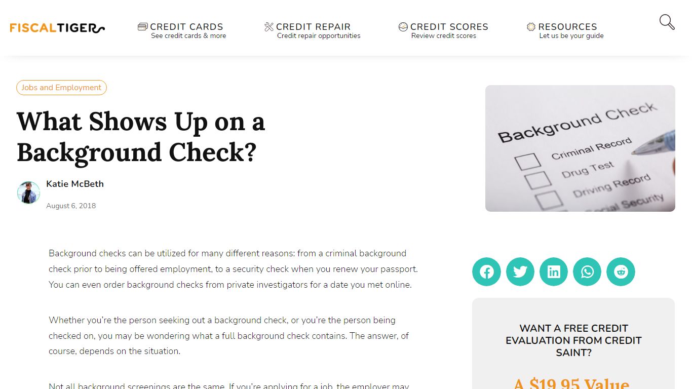 What Does a Background Check Show? | Fiscal Tiger